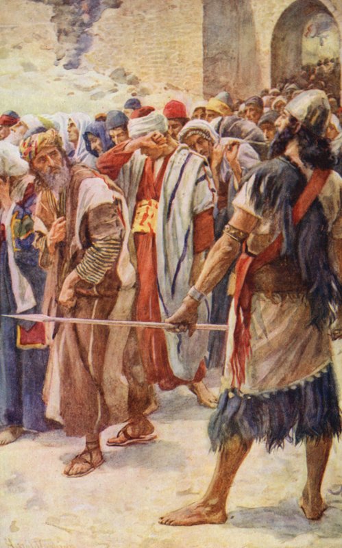 Vecchio Testamento: Portato via prigioniero (litografia a colori) da Harold Copping