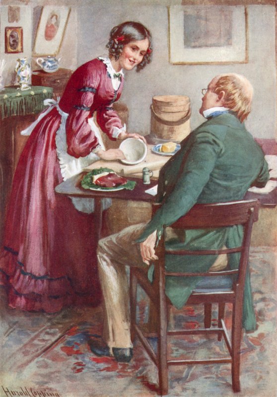 Ruth Pinch prepara un budino da Harold Copping