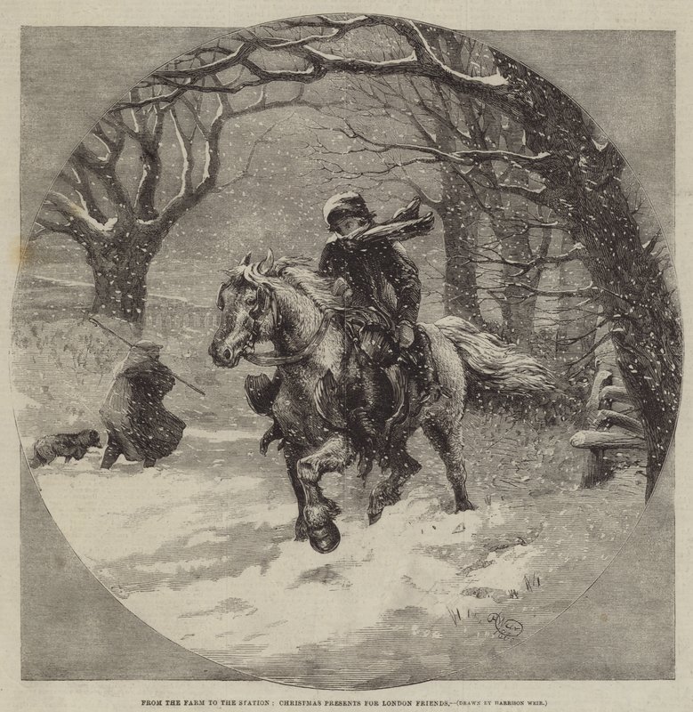 Dalla fattoria alla stazione, regali di Natale per gli amici di Londra da Harrison William Weir