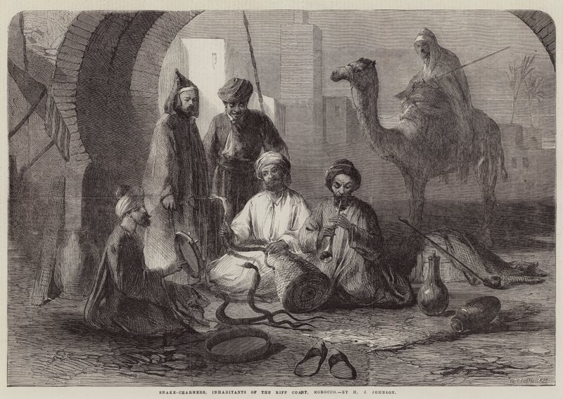 Incantatori di serpenti, abitanti della costa del Rif, Marocco da Harry John Johnson