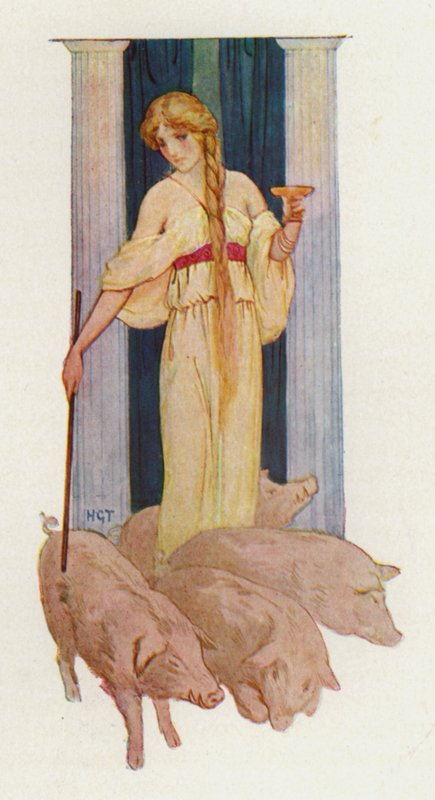 Circe (litografia a colori) da Harry George Theaker