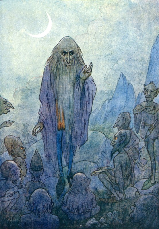 Merlino (litografia a colori) da Harry George Theaker