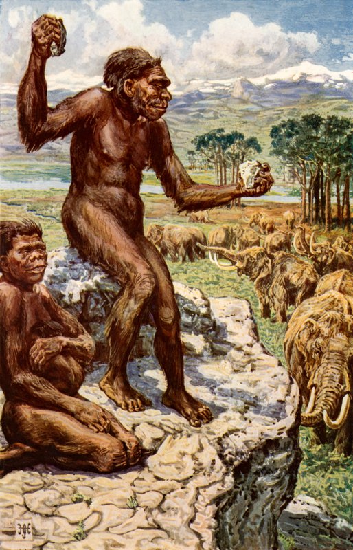 Umanità di Neanderthal da Harry Hamilton Johnston