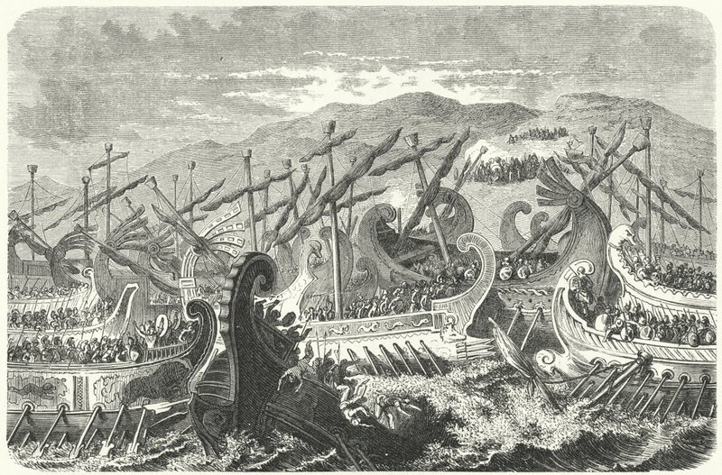 Battaglia di Salamina, 480 a.C. da Heinrich Leutemann