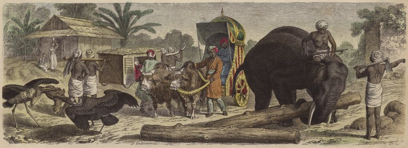 Scena in Bengala, India da Heinrich Leutemann