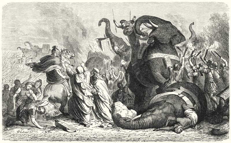 La battaglia di Ascoli, 279 a.C. da Heinrich Leutemann