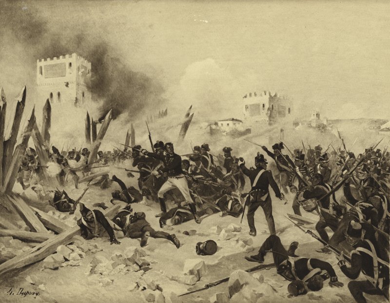 Battaglia di Badajoz, 1812 da Henri Louis Dupray