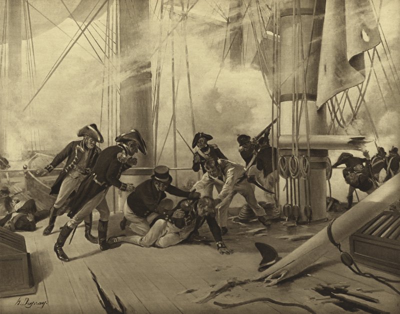 Battaglia di Trafalgar, 1805 da Henri Louis Dupray