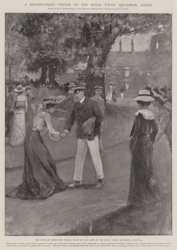 Un visitatore distinto al Royal Yacht Squadron, Cowes da Henry Charles Seppings Wright