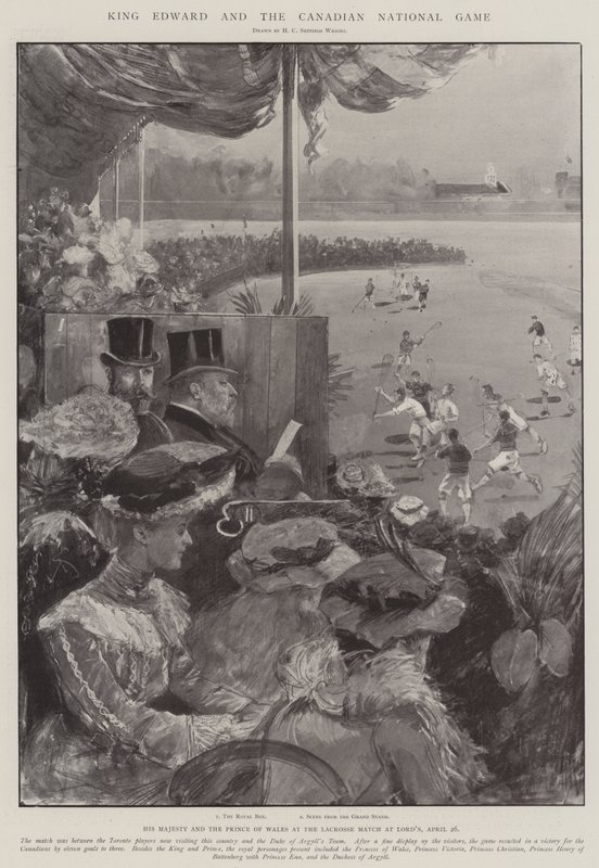 Re Edoardo e il gioco nazionale canadese da Henry Charles Seppings Wright