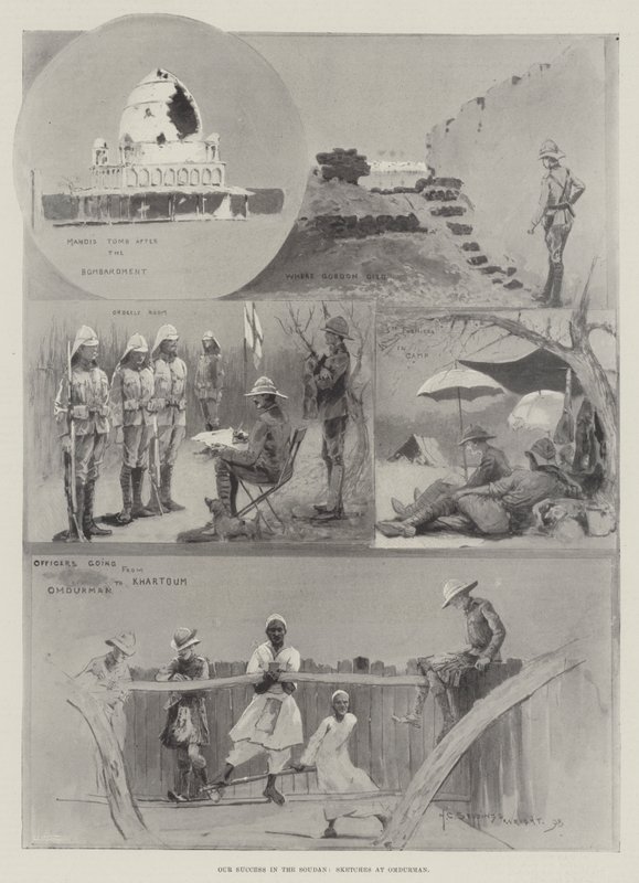 Il nostro successo nel Sudan, schizzi a Omdurman da Henry Charles Seppings Wright