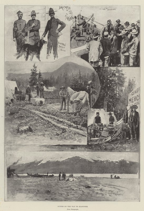 Scene sulla strada per Klondike da Henry Charles Seppings Wright