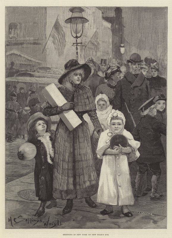 Shopping a New York alla vigilia di Capodanno da Henry Charles Seppings Wright