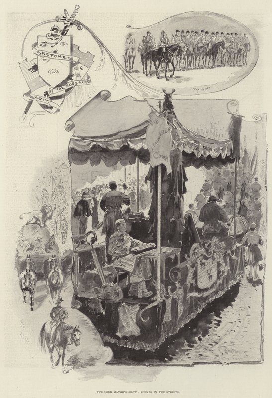 La parata del sindaco, scene nelle strade da Henry Charles Seppings Wright