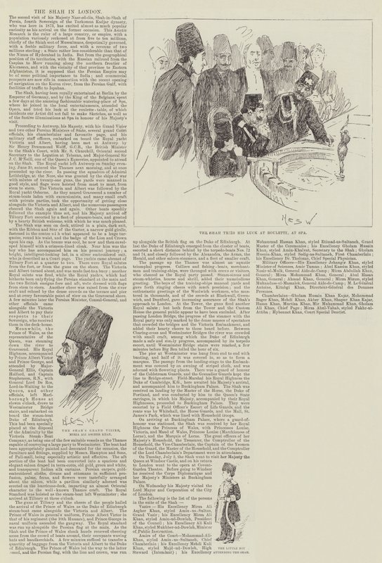 Lo Scià a Londra da Henry Charles Seppings Wright