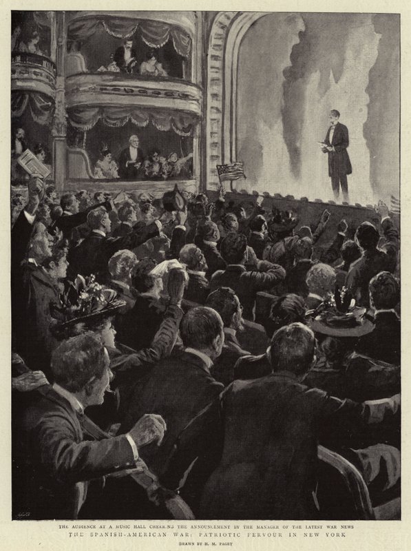 La guerra ispano-americana, fervore patriottico a New York da Henry Marriott Paget