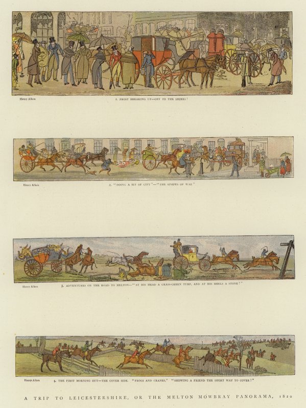 Un Viaggio nel Leicestershire, o il Panorama di Melton Mowbray da Henry Thomas Alken