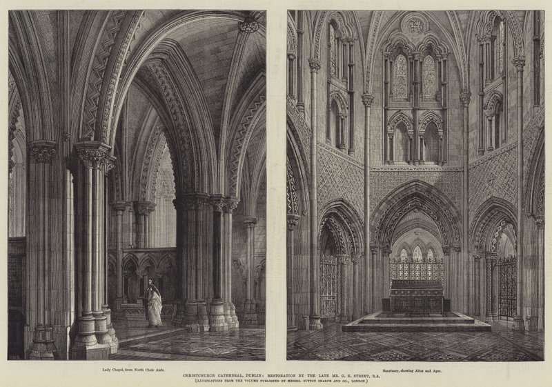 Cattedrale di Christchurch, Dublino, restauro del defunto signor G E Street, RA da Henry William Brewer