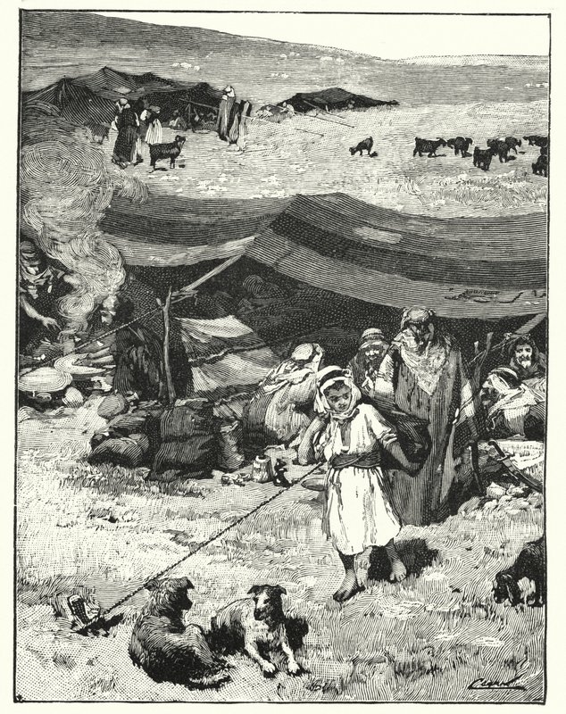 Un accampamento beduino (litografia) da Henry Andrew Harper