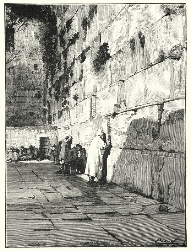 Luogo del pianto degli ebrei, Gerusalemme (litografia) da Henry Andrew Harper