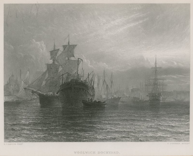 Cantiere navale di Woolwich da Henry Dawson
