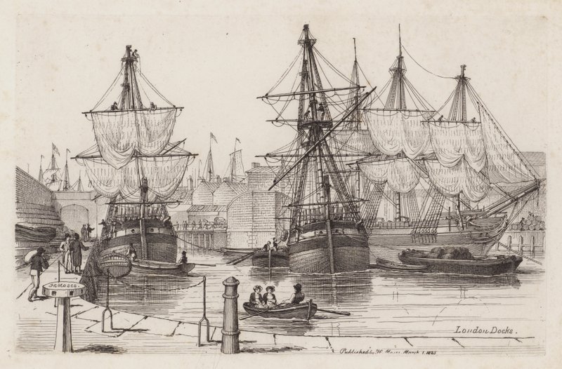 Docks di Londra da Henry Moses