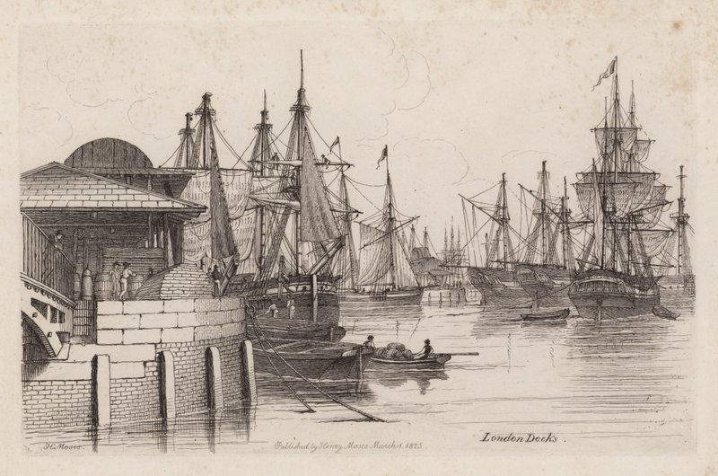 Docks di Londra da Henry Moses