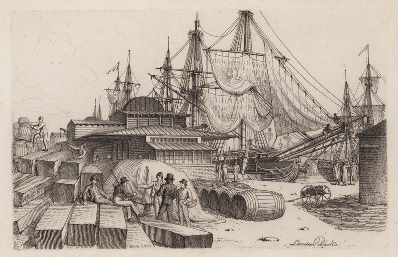 Docks di Londra da Henry Moses
