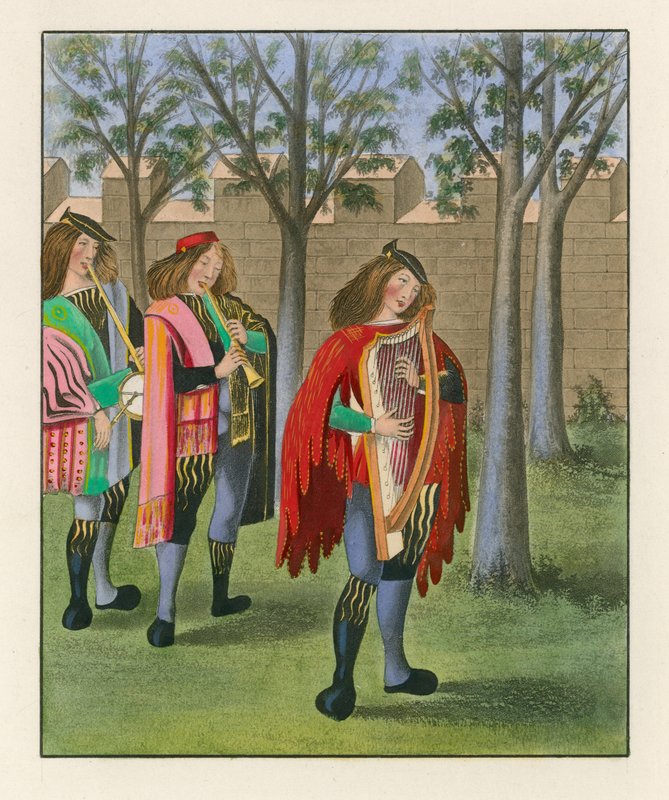 Menestrelli, c.1480 da Henry Shaw