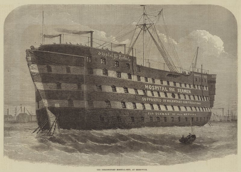 La nave ospedale Dreadnought, a Greenwich da Henry Spernon Tozer
