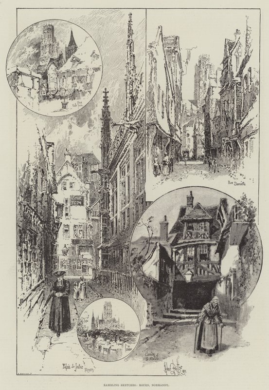 Schizzi vagabondi, Rouen, Normandia da Herbert Railton