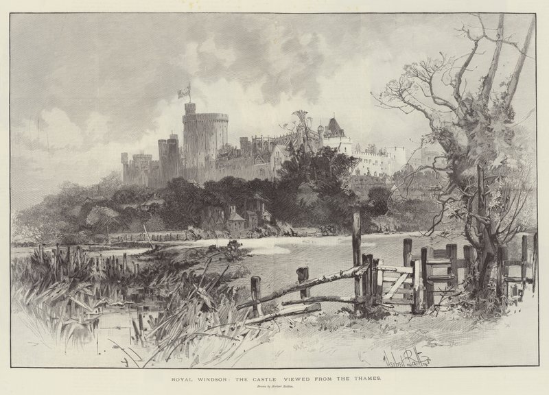 Royal Windsor, il castello visto dal Tamigi da Herbert Railton