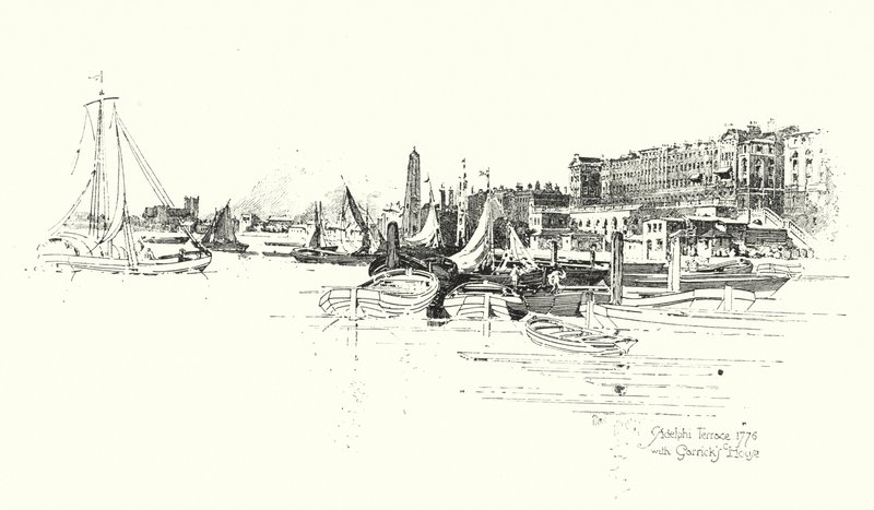 Adelphi Terrace, Londra da Herbert (after) Railton