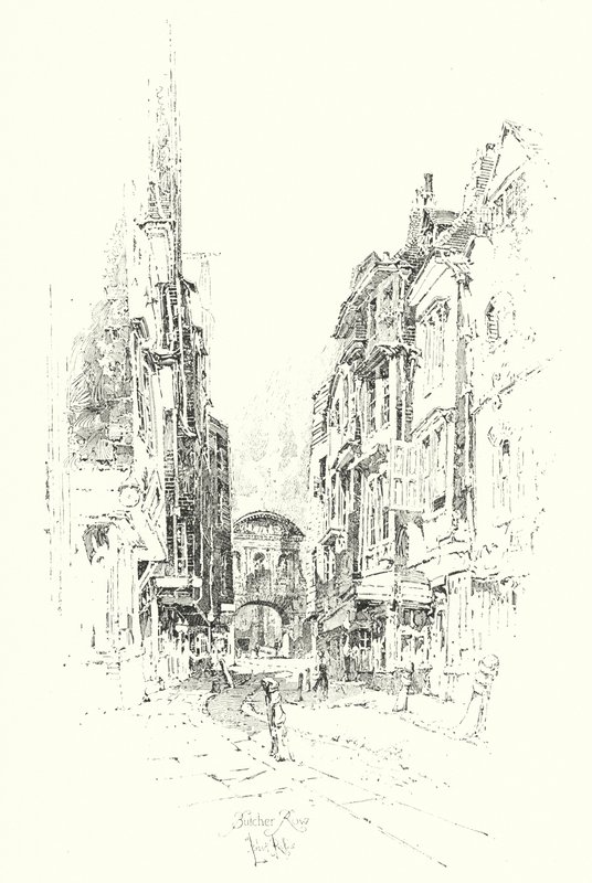 Butcher Row, Londra da Herbert (after) Railton