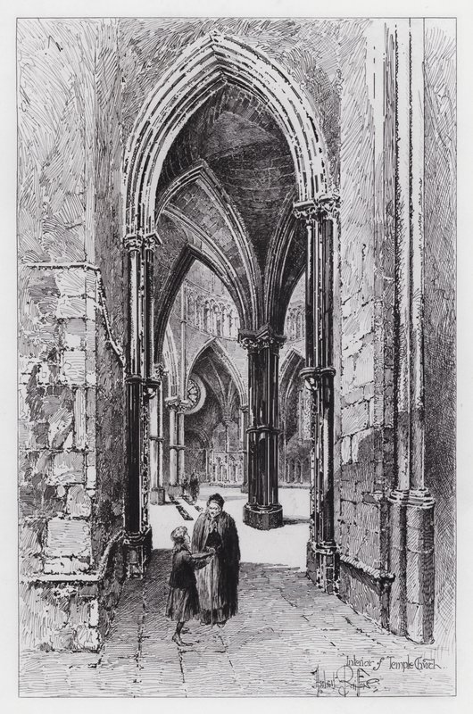 Interno della Temple Church da Herbert (after) Railton