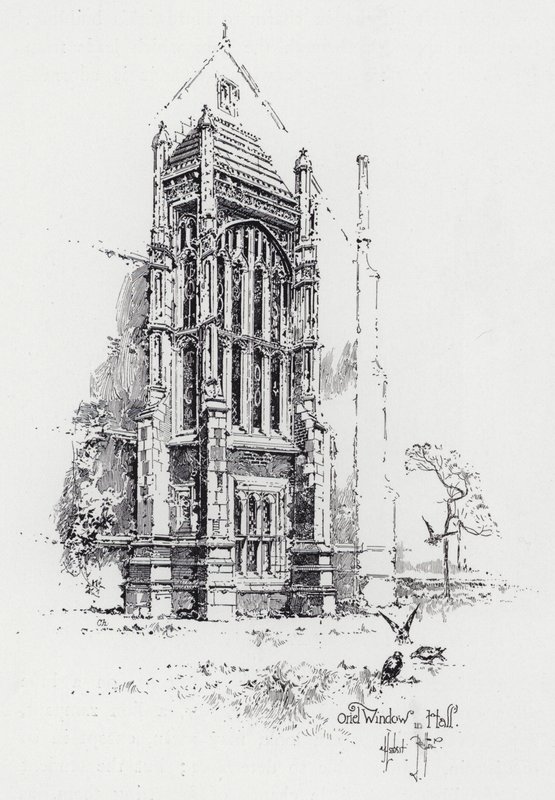 Finestra Oriel nella Sala da Herbert (after) Railton