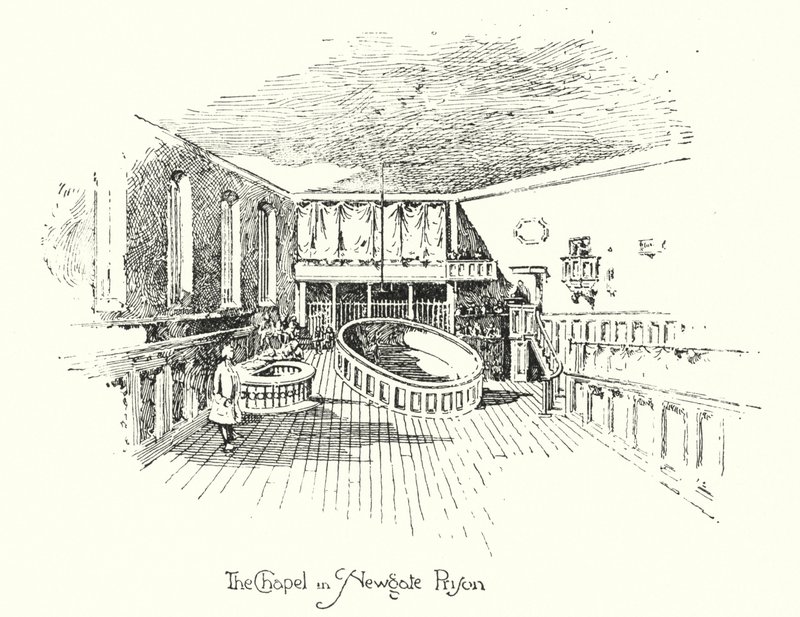 La Cappella, Prigione di Newgate, Londra da Herbert (after) Railton