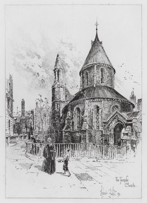 La Chiesa del Tempio (incisione) da Herbert (after) Railton