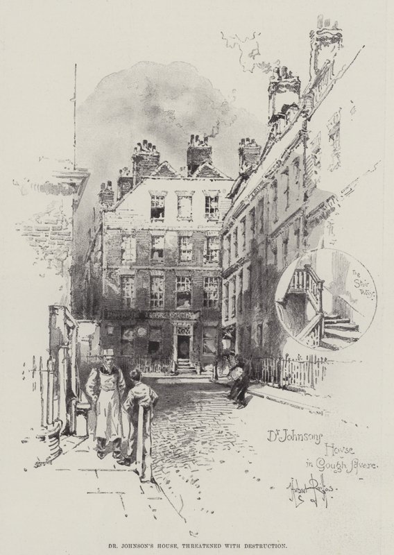 La casa del dottor Johnson, minacciata di distruzione da Herbert Railton