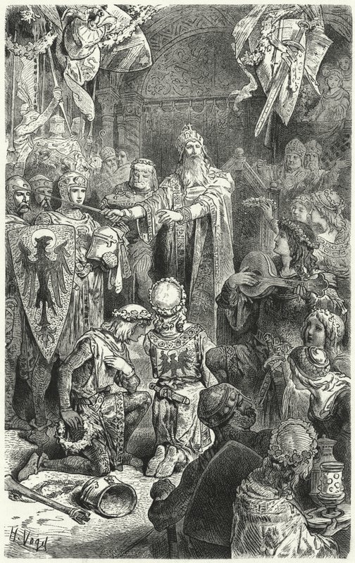 Federico Barbarossa a un banchetto a Magonza da Hermann Vogel