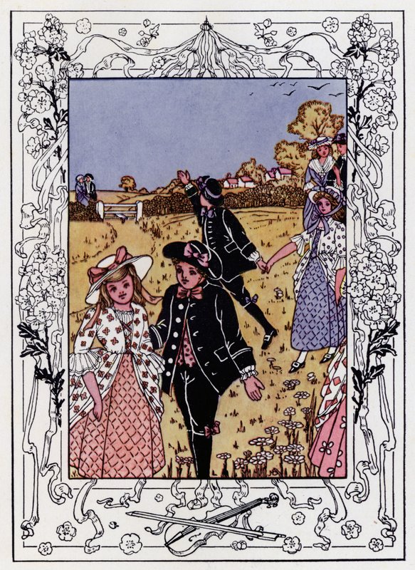 Venite ragazze e ragazzi (litografia a colori) da Hilda Broughton