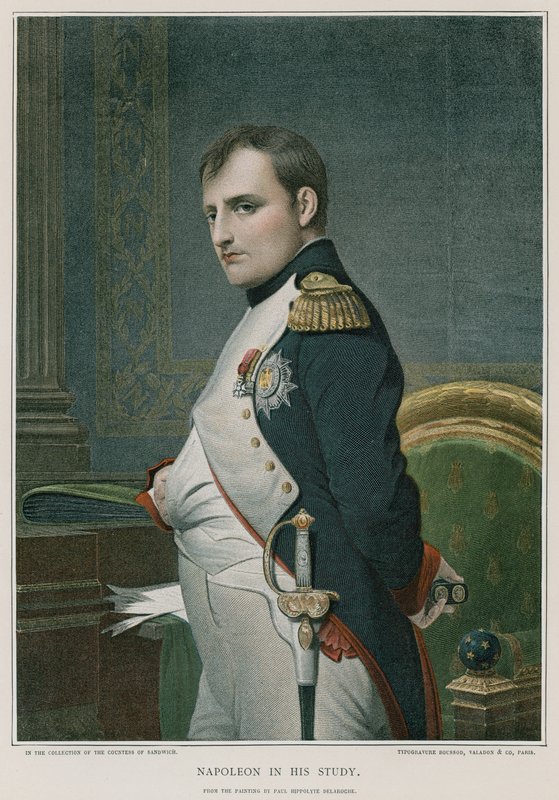 Napoleone nel suo studio da Hippolyte Delaroche