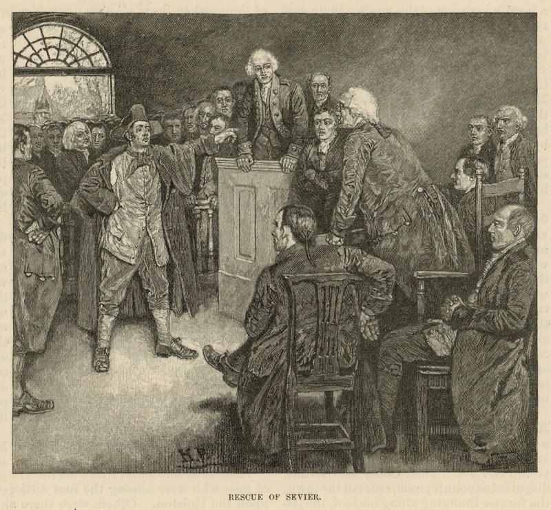 Salvataggio di Sevier da Howard Pyle