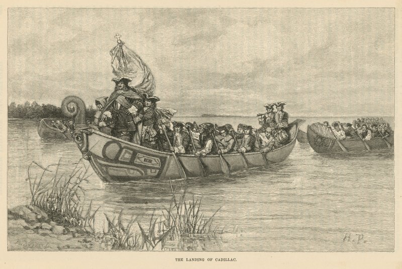 Lo sbarco di Cadillac da Howard Pyle