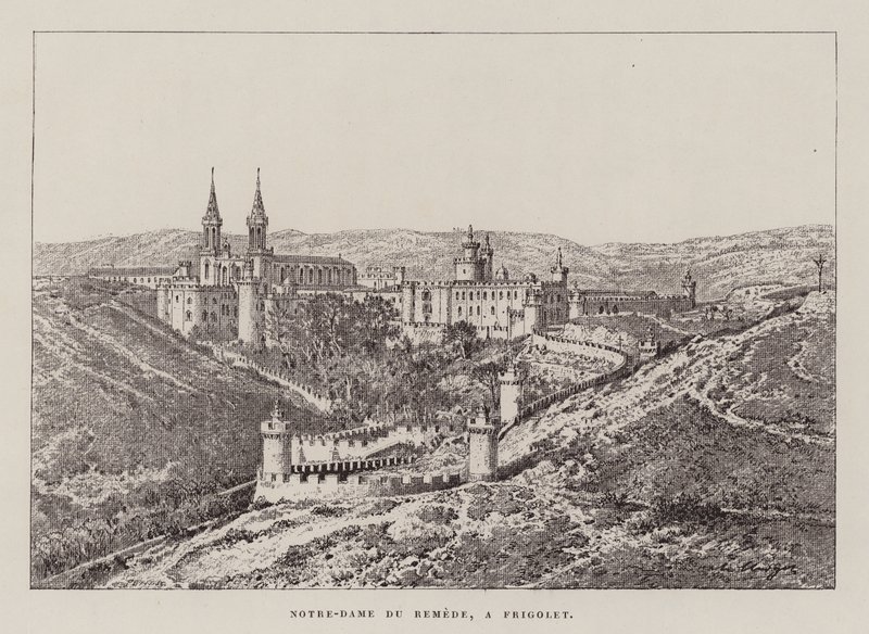 Notre-Dame Du Remede, A Frigolet (incisione) da Hubert Clerget