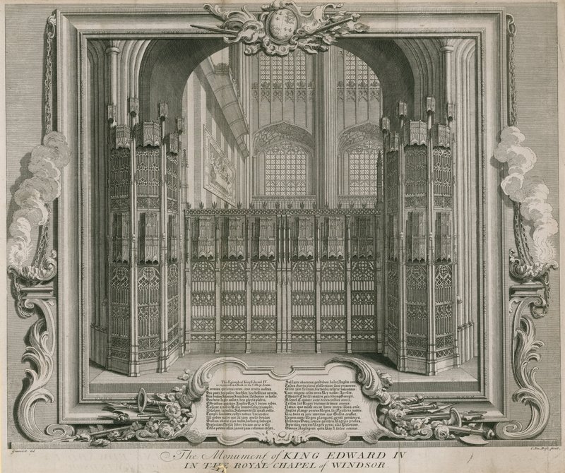 Il monumento di Re Edoardo IV da Hubert Francois Gravelot