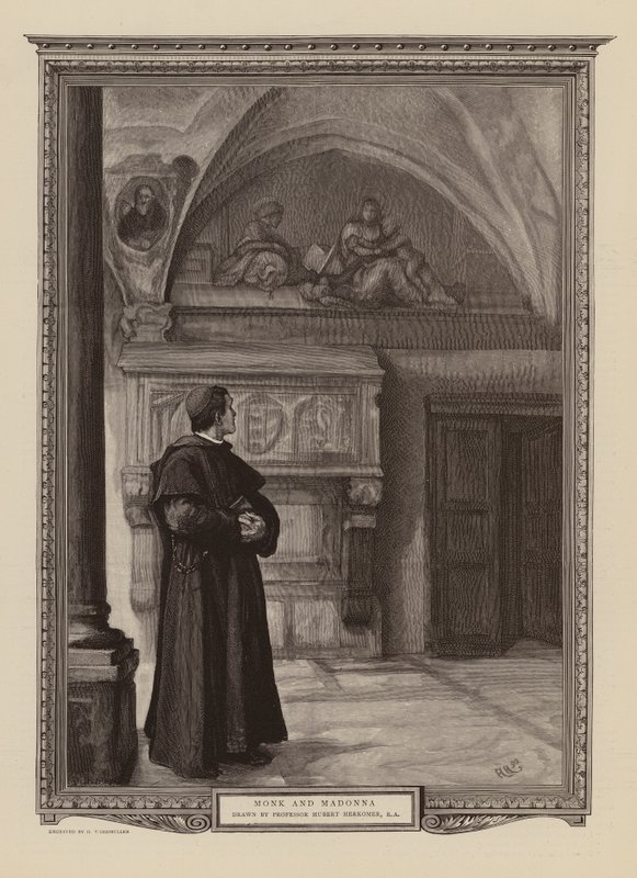 Monaco e Madonna da Hubert von (after) Herkomer
