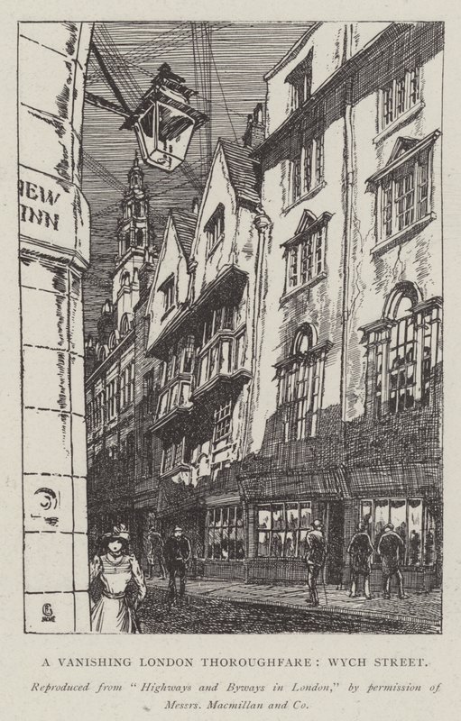 Una strada di Londra che scompare, Wych Street da Hugh Thomson