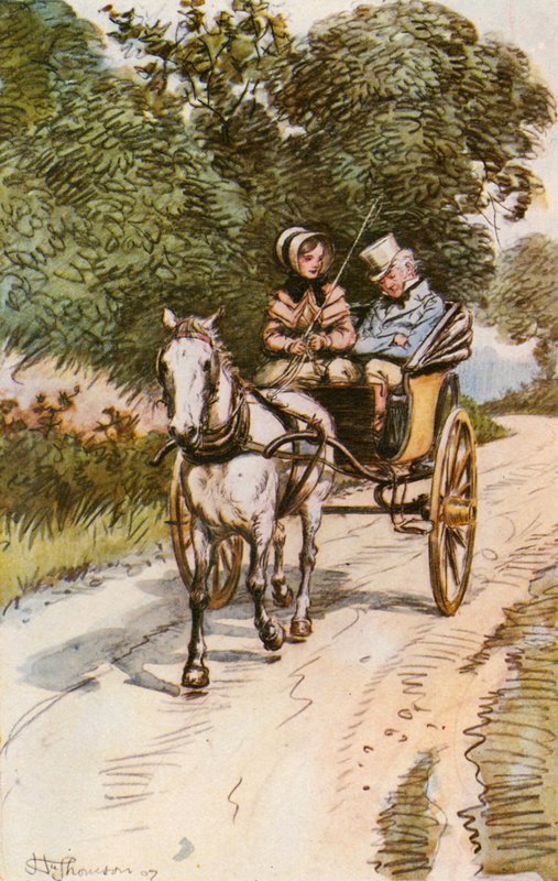 Un bel sonnellino nella carrozza da Hugh Thomson