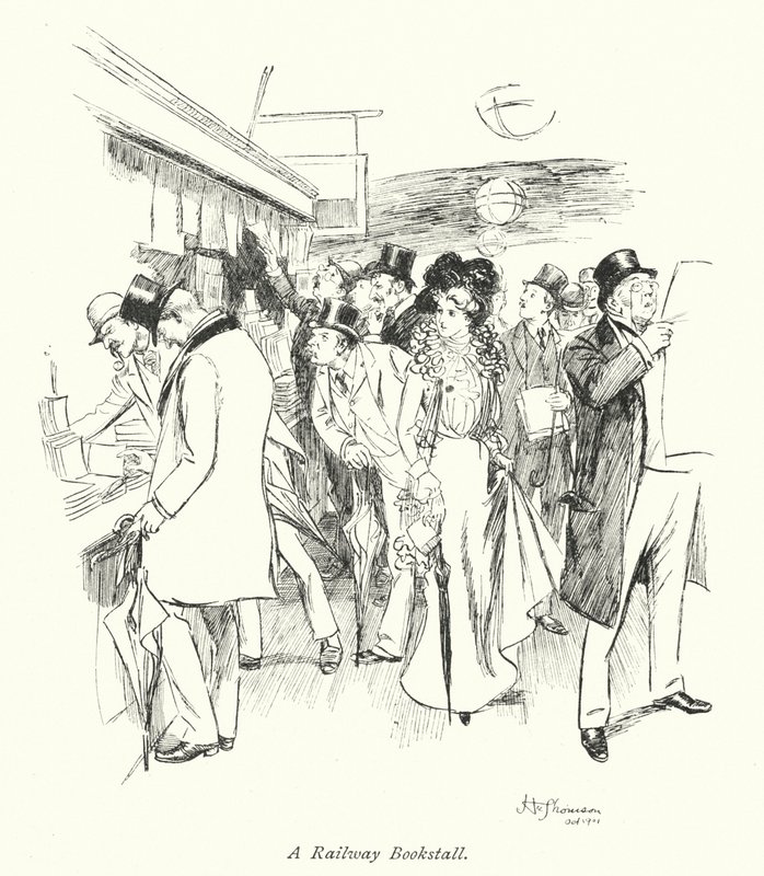 Londra: una bancarella di libri della ferrovia da Hugh Thomson